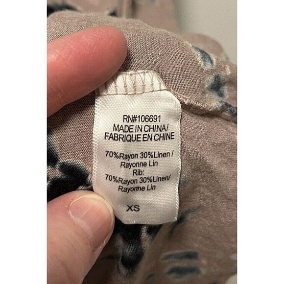 Young Fabulous & Broke Tie Dye Long Sleeve Top Linen Blend Size XS - Picture 6 of 7